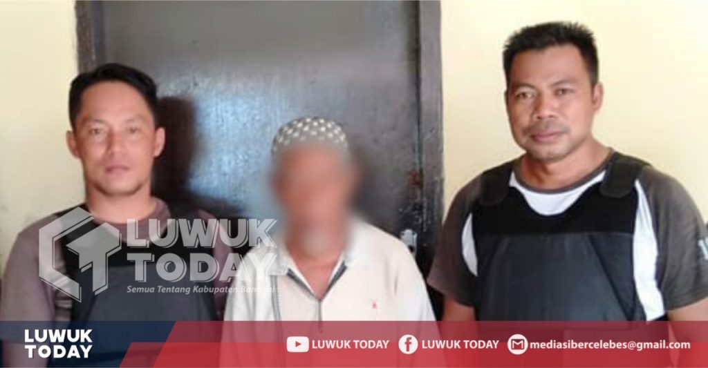 Foto Kakek berinisial HM (76) pelaku yang mencabuli anak dibawah umur, diringkus polisi, Kamis (14/3/2019).