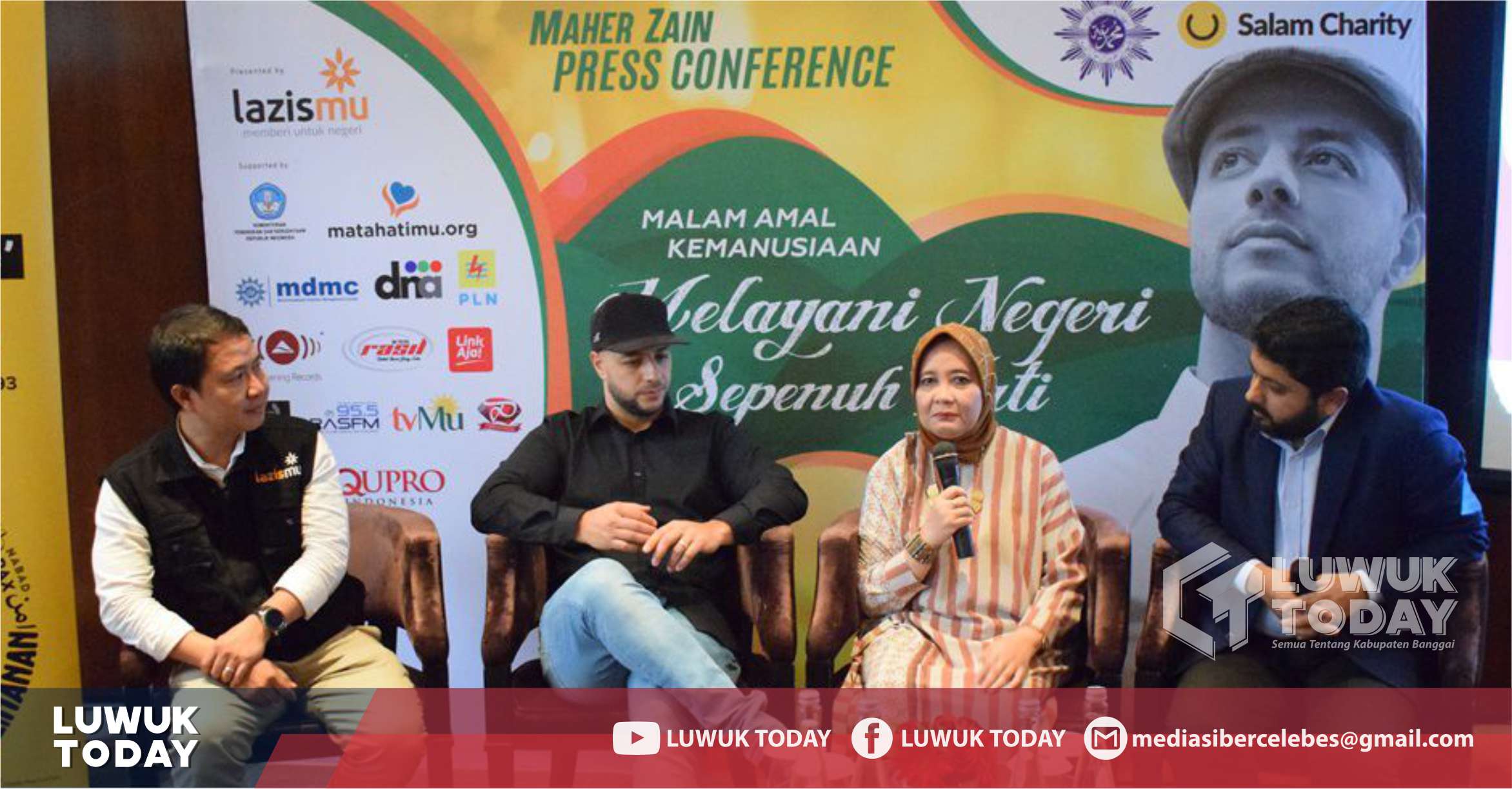 Foto Maher zain gelar konser amal kemanusiaan untuk korban bencana indonesia.