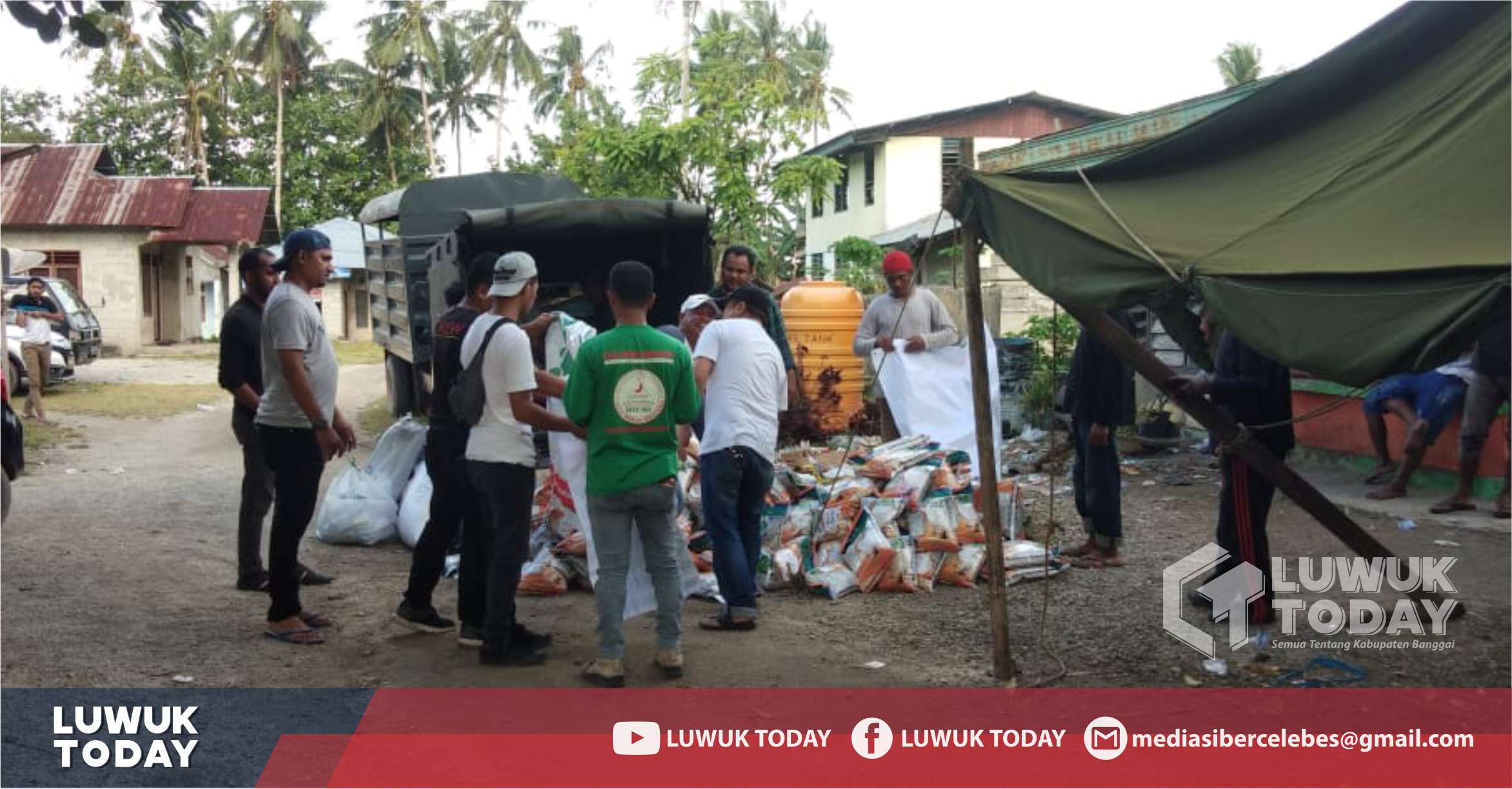 Foto Pos Komando (Posko) Penanganan Darurat Bencana Gempa di Maluku, Senin (7/10/2019). Foto : Faruq/LuwukToday