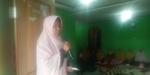 Foto  Sambutan Peni Putri Rafika S.H., direktur utama Rumah penghafal Al-Quraan Ismaili.