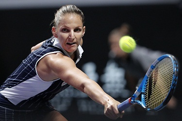 Foto Karolina Pliskova Tekuk Kristina Mladenovic di Australia Open 2020