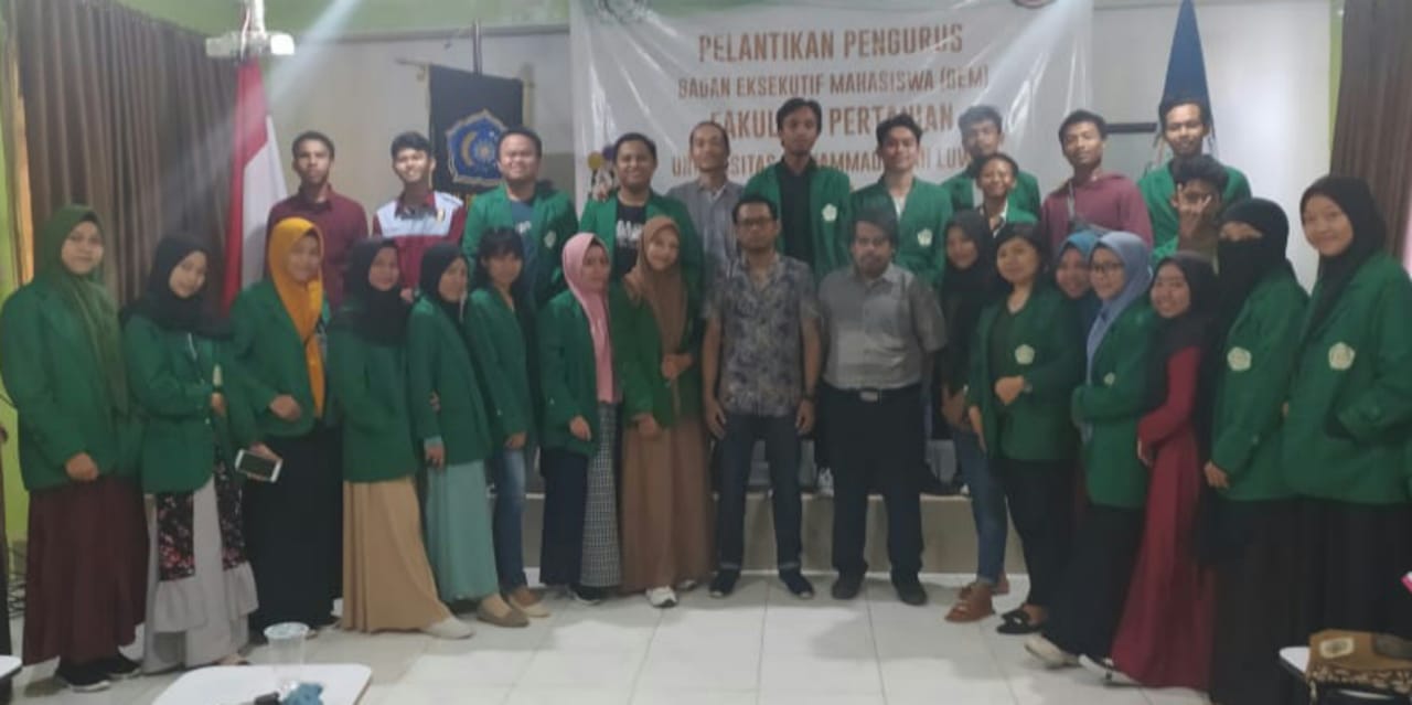 Foto Pelantikan pengurus BEM Fakultas Pertanian Universitas Muhammadiyah Luwuk Kabupaten Banggai Sulawesi Tengah