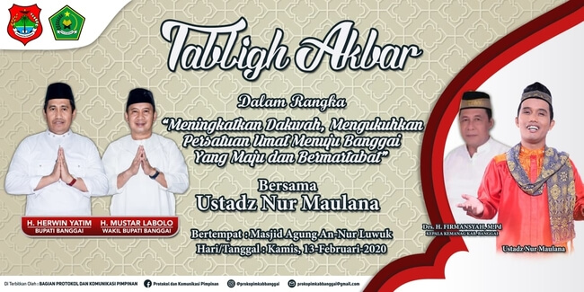 Foto Hadiri Tabligh Akbar di Banggai Bersama Ustad Kondang H. Nur Maulana