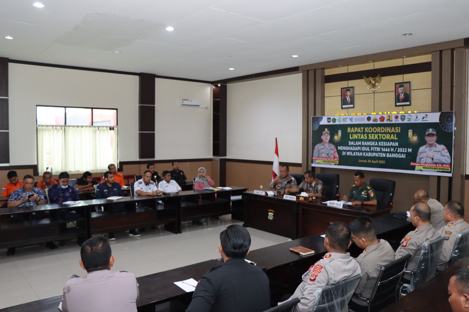 Polres Banggai Bersama Pemda Ikuti Rapat Lintas Sektoral