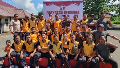 HUT Bhayangkara ke-77, Polsek Toili Gelar Olahraga Bersama TNI-Polri
