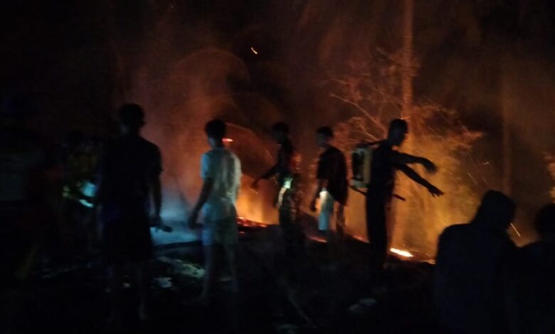 Rumah Janda di Luwuk Timur Habis Terbakar, Polisi Datangi TKP
